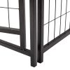 Pet Dog Playpen 8 Panel Indoor Outdoor Folding Metal Portable Puppy Exercise Pen Dog Fence, Heavy-Duty Metal Dog, Black XH