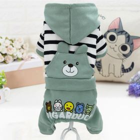 Pet Clothes Dog Four-legged Pet Clothes (Option: Sugar Bear Fourlegged Green-S)