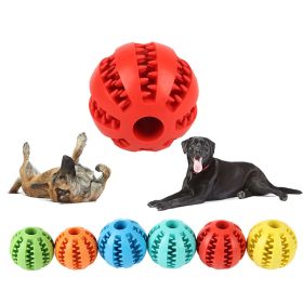 Dog Squeaky Ball Toy; Pet Chew Toy For Dog; Tooth Cleaning Ball Bite Resistant Pet Supplies (Color: green)