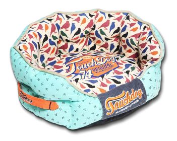 Touchdog Chirpin-Avery Rounded Premium Designer Dog Bed (size: large)