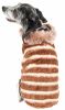 Pet Life Luxe 'Tira-Poochoo' Tiramisu Patterned Mink Dog Coat Jacket