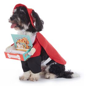 Pet Supplies Wansheng Dog Clothes (Option: PF94 Red Pizza Deliverer-M)