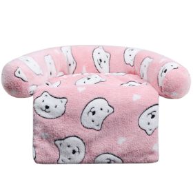 Pet Supplies Plush Kennel Sofa Blanket (Option: Pink Bear-60x80cm780G)